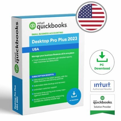 QuickBooks Desktop Pro Plus 2023 | No Payroll Included – US Version For Managing and Accounting Business